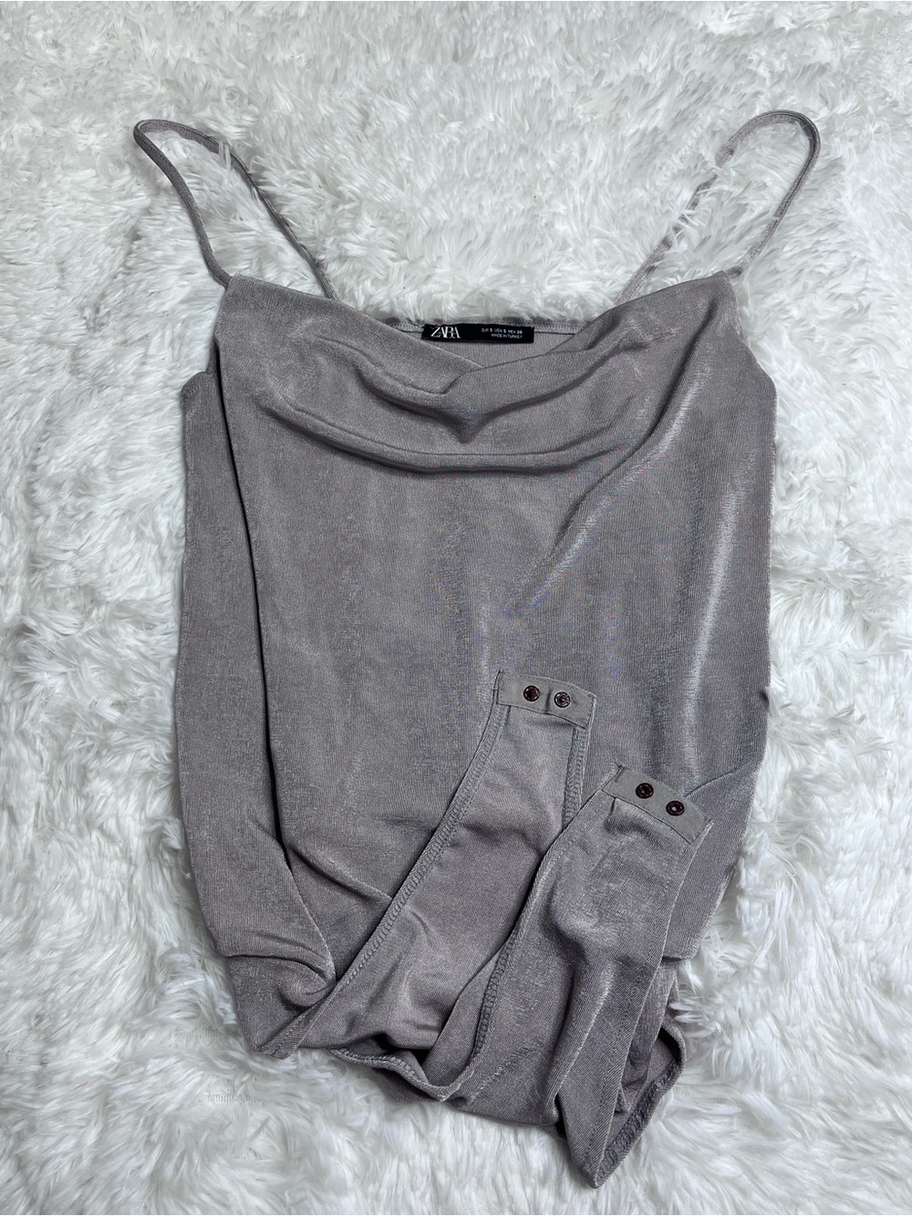 ZARA cowl neck bodysuit